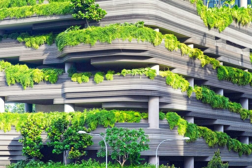 Urban architecture with greenery